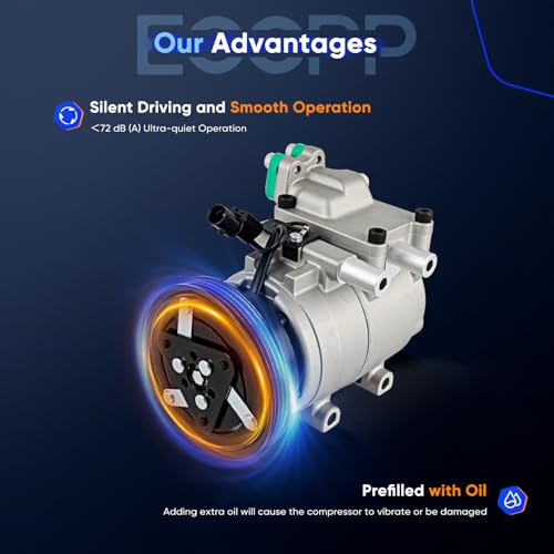 Image of ECCPP AC Compressor Direct Fit for Hyundai Accent L4 1.6L 2001-2005