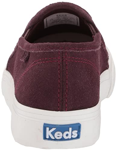 Keds Women's Double Decker Perf Suede New Sneaker, Burgundy, 5 #TOP2
