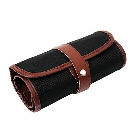 1 Piece 60 Slot Canvas Pencil Roll Up Case Pencil Wrap Case Roll up Pouch Pen Wrap Organizer Roll Up Pencil Holder Charcoal Pencils Rolling Pouch for Painter Artist Black