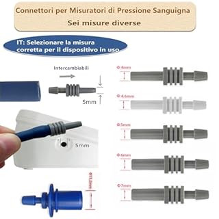 TENQUAN Bracciale Misuratore Pressione da braccio grande Misuratore di Pressione 8,6"-18,9" (22-48cm) con Connettore, Solo Polsino per la Pressione Sanguigna Non Inclusa Macchina (Versione Aggiornata)