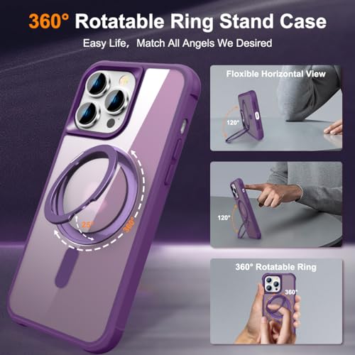 Image of Compatible with iPhone 15 Pro Case with Stand 6.1 inch,Purple
