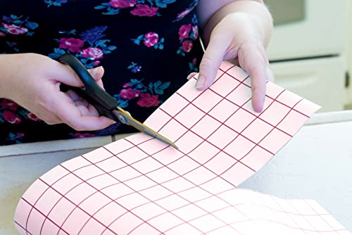 Kassa Vinyl Transfer Adhesive Tape Roll With Alignment Grid, Clear Paper 12" X 12 Feet For Cutting Machines, Customizable Clear Vinyl Transfer Tape Roll Includes 5 Black Vinyl Sheets, Medium Tack #TOP6