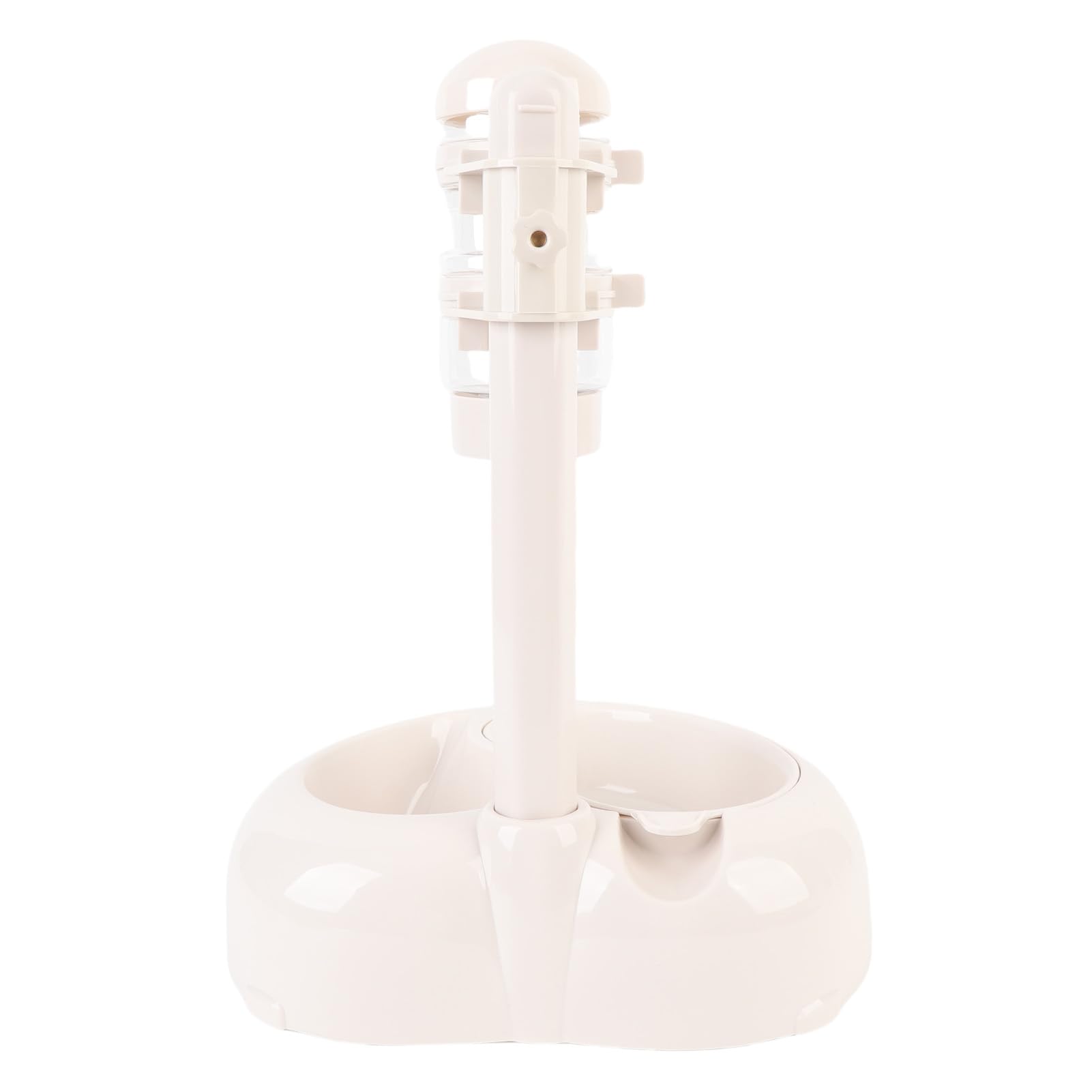 Dispensador de Agua para Mascotas, Alimentador de Agua para Perros de Ajustable con Gran Capacidad para Perros Pequeños y Gatos (Beige)