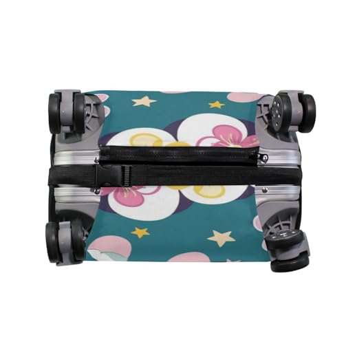 senya Travel Luggage Cover Suitcase Protector Unicorns Spring Flowers Washable Baggage Covers Fits 18-20 Inch Luggage4