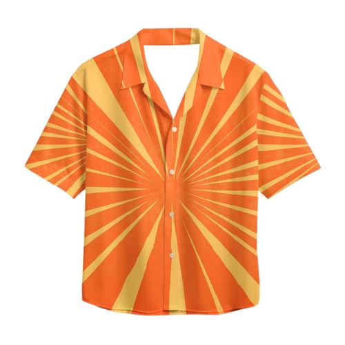 Image of Men's Floral Button-Down Shirt, Cotton Blend Stretchable, Casual Printed Striped Stylish Shirt
