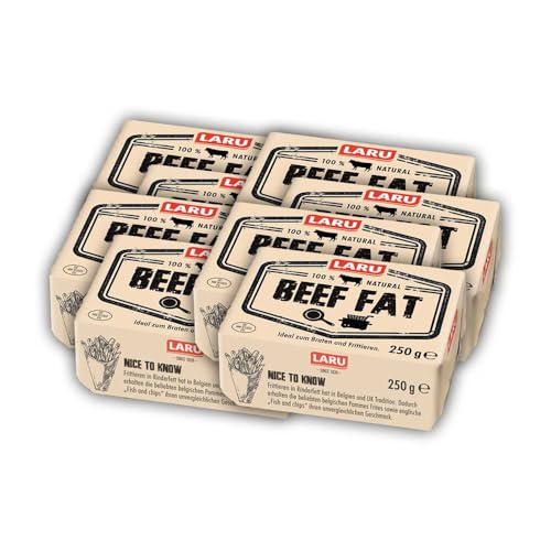 LARU - Premium Rinderfett für kulinarische Meisterwerke, Ideale Wahl zum Braten, Kochen und Backen, Hochwertiges Naturprodukt ohne Zusatzstoffe, Fuduu Edition 4 x 250 g Packung