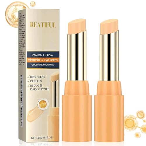 2PCS Revive Glow Vitamin C Eye Balm, Vc Anti-Wrinkle Eye Serum Oil,Reducing Dark Circle,Hydrating...