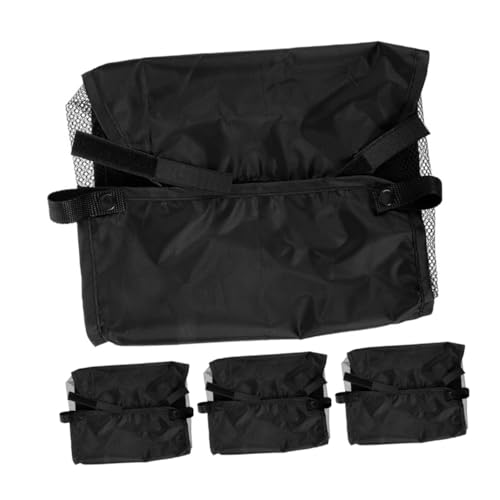 INOOMP 4 Piezas Carrito De Bebé Bolso De Malla De Cochecito Bolsa Colgante Para Guardar El Cochecito Apego De Cochecito Bolsa De Cochecito Portátil Tela Oxford Black