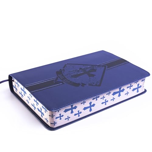 KJV Kids Bible, Royal Blue LeatherTouch, KJV Holy Bible, Red Letter, Presentation Page, Study Helps for Children, Full-Color Inserts and Maps, Easy-to-Read Bible MCM Type