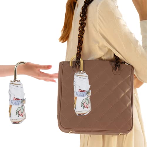 Esufeir Sun Umbrella Uv Protection-Small Travel Umbrella Compact For Sun And Rain Windproof-Lightweight Portable Parasol Uv Umbrella Uv Blocker For Women Girls Kids (Flower Garden) #TOP3