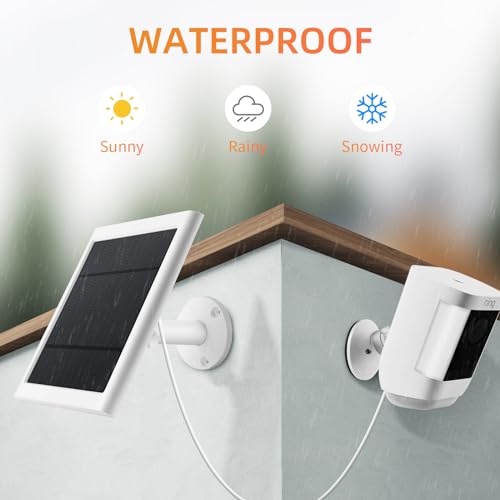image for Paodekua Solar Panel for Ring Camera, 4W Solar Charger Compatible with