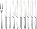 Wüsthof 10-Piece Stainless Steak and Carving Knife Set, Olivewood