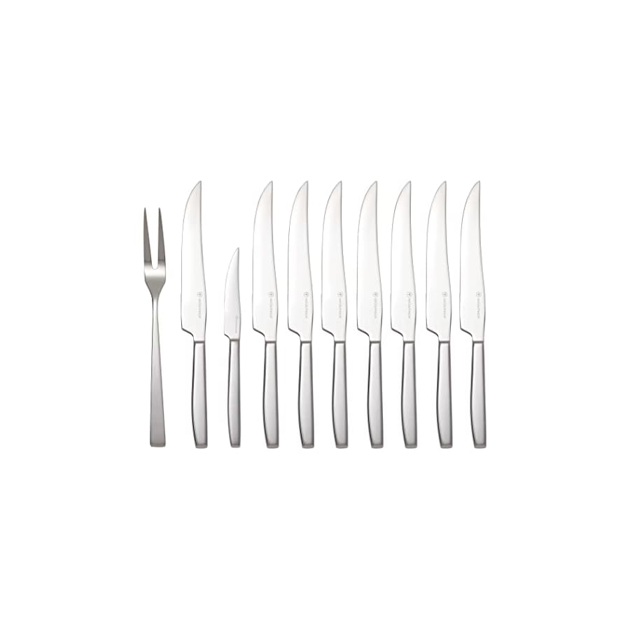 Wüsthof 10-Piece Stainless Steak and Carving Knife Set, Olivewood