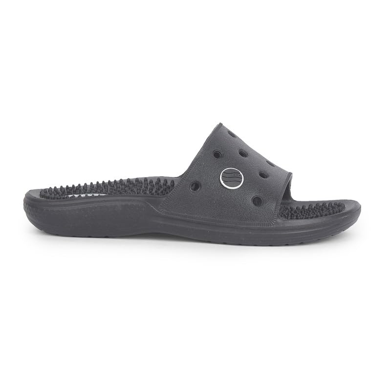 Image of ACTION Men's Acupressure EVA Slide Slippers | Lightweight | Massage Footbed | Anti-Skid Sole | Waterproof | Quick Dry | Indoor & Outdoor Comfort Slides