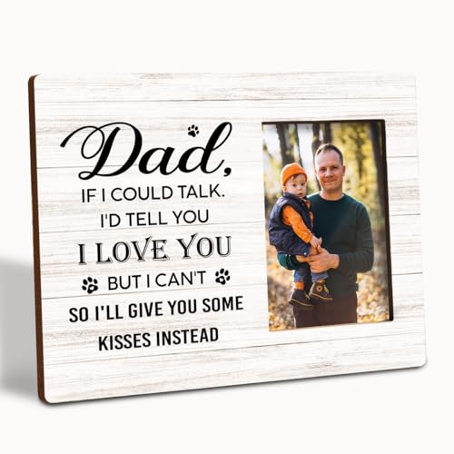 Rustic Dog Dad Wooden Frame