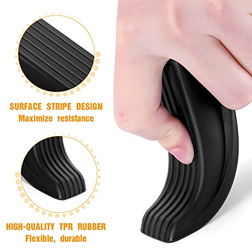 Crosize Door Stoppers For Bottom Of Door On Floor, Door Gaps, Rubber Door Stop Wedge, Sturdy Stackable Door Stops For Carpet Heavy Duty Door (3 Pack, Black) #TOP2