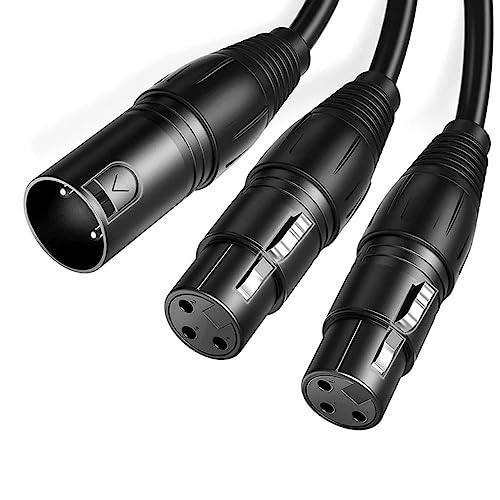 Adaptador divisor de audio XLR 30 cm macho a hembra miniatura 3