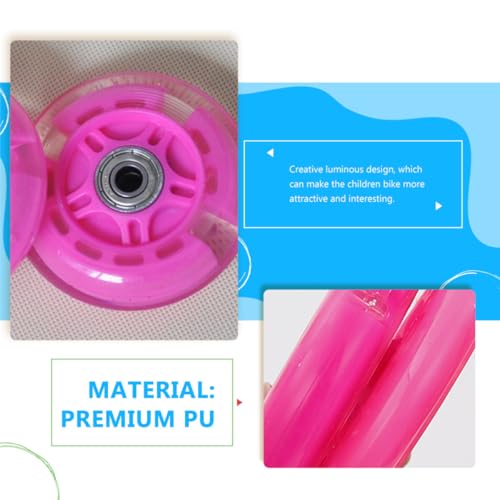 2pcs Ruedas de Entrenamiento para Bicicleta con Material Luminoso PU, Ruedas Auxiliares Equipada con Rodamiento, Giro Silencioso para Niños y Aprendizaje miniatura 4