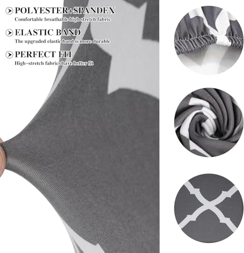 Housses de chaise extensibles lavables : lot de 6 protections amovibles élasthanne pour hôtel - 3
