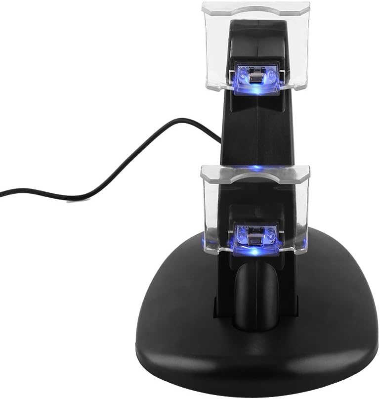 Game Console Charger, High Security Dual USB Charging USB Charger Docking Stand for PS4 Controller Slim/Pro for Game Console/561