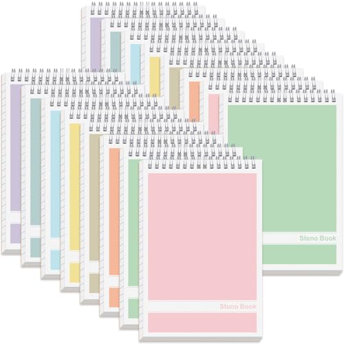 Carnet Steno spirale 15,2x22,9 cm papier Gregg Rule pour étudiants et professionnels