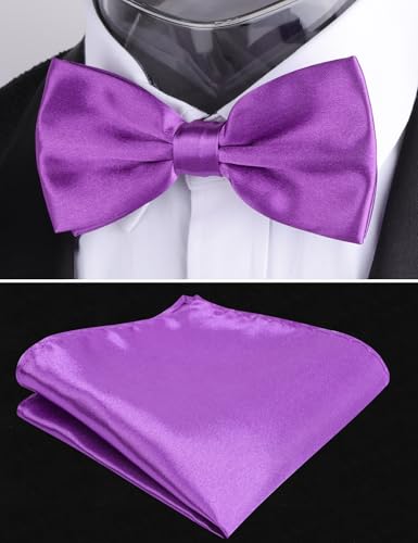 Image of Alizeal Mens Multicolored Silk Solid Cummerbund Bow Tie Set