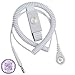 Desco 09212 Single Conductor Metal Wrist Strap, MagSnap, Clean Room, with 10 ft. Coil Cord