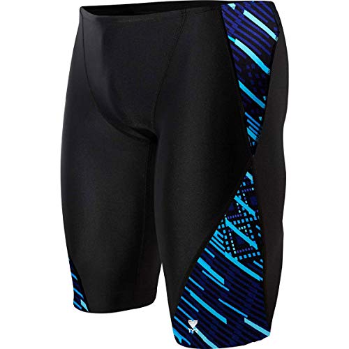 TYR Mens Zyex Blade Splice Jammer, Blue, 34