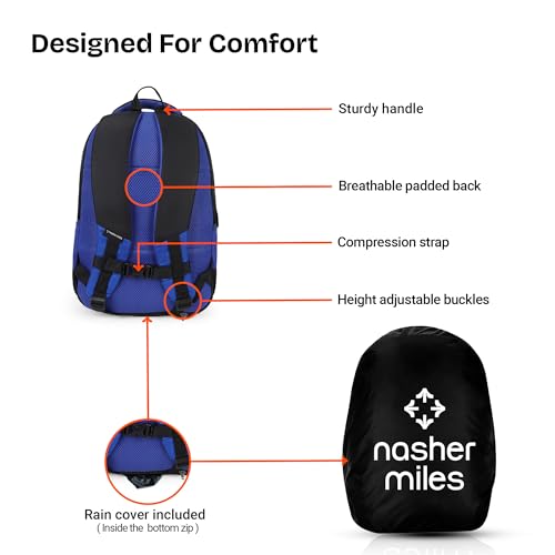 Image of Nasher Miles Polyester Backpack | Ideal for Preschool, Kindergarten, College, School, Office& Travel | Toddler, Girls, Boys, Men, Women