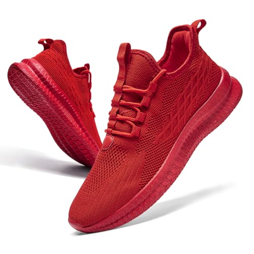 Image of DLWKIPV Running Shoes for Men Casual Slip on Tennis Walking Sneakers Lightweight Breathable Mesh Fashion Gym Athletic Sports Workout Non Slip Trainers