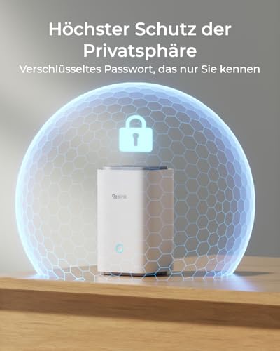 Reolink Home Hub für Überwachungskamera, 4K-Live-Ansicht & -Wiedergabe, Erweiterbarer Lokaler Speicher, Erweiterte Verschlüsselung, 2.4/5GHz Wi-Fi 6, Keine monatliche Gebühr, mit 64GB microSD-Karte