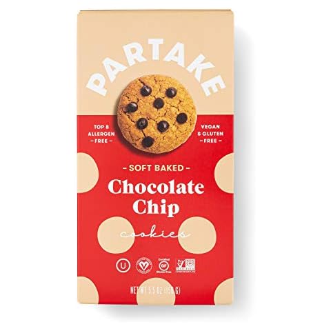 Partake Soft-Baked Cookies - Chocolate Chip | 2 Boxes | Vegan & Gluten Free | Free of Top 8 Allergens- Dairy Free, Nut Free, Egg Free, Wheat Free, Soy Free, Fish Free (2 Boxes)… Cover