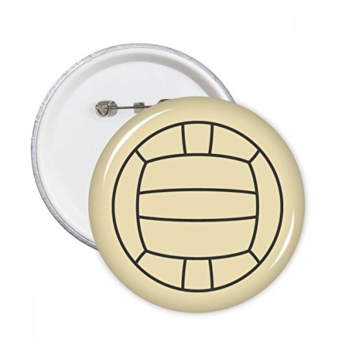 Pin's volley-ball dessin rond multicolore S insigne de sport et décoration textile originale