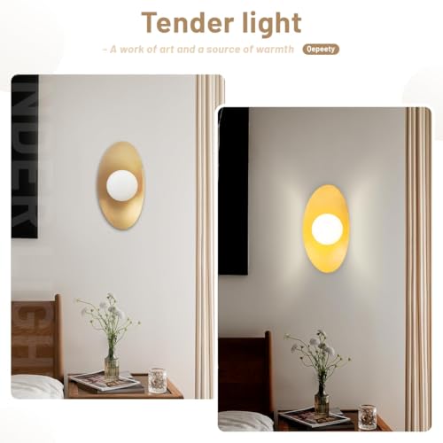 Image of 2 Pack Gold Wall Sconces Mid Century Modern Vanity Light | Modern Sconces Wall Lighting Farmhouse Wall Lights Set Long Sconces for Corridor Stairwell Bedroom Hallway