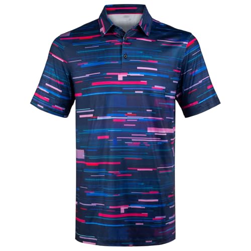 Polo homme rose chic en dentelle respirante à manches courtes