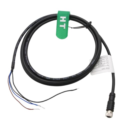 HangTon M8 3 Pin Female Actuator Sensor Power Cable for Banner Baumer Turck Sick I/O Industrial Automation Control Field Device, Shielded, A-Code PVC 1m