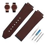 Sélectionnez la largeur appropriée : remplacement pour Hublot Big Bang 19 mm × 25 mm × 22 mm. Comme sur l'image, mesurez la taille près de la boucle du bracelet ou de l'intérieur de la sangle.