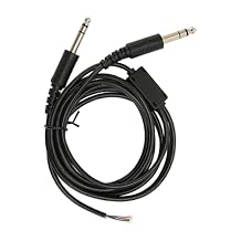 Aviation Headset Replacement Cable for , 6.6ft DIY Cable, Dual GA Plugs, PVC Material, Easy to Operate, Universal Fit