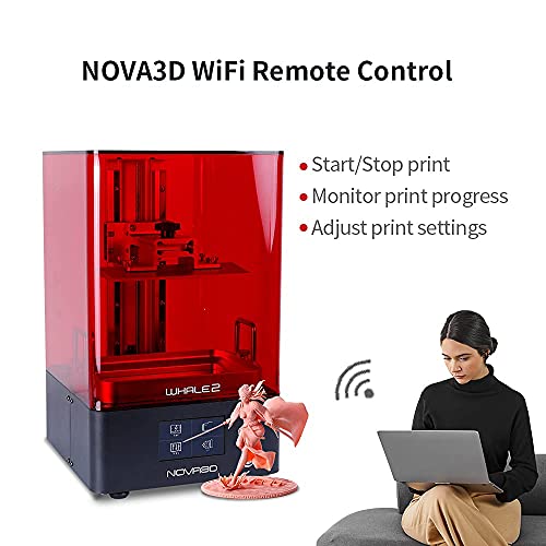 NOVA3D Whale2 MSLA 3D Drucker Groß mit WLAN, 3D Resin Drucker mit 8,9 Zoll 4K Monochrome Bildschirme, Printer Baugröße 192x120x250 mm und 8GB Speicher - Image 6