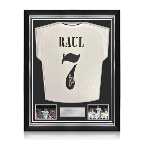 Exclusive Memorabilia Camiseta del Real Madrid firmada por Raúl. Marco Superior.