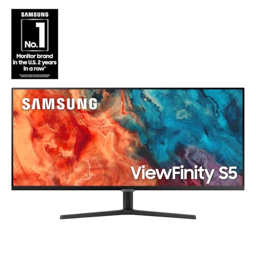 undefined SAMSUNG 34" ViewFinity S50GC Series Ultrawide QHD Monitor, 100Hz, 5ms, HDR10, AMD FreeSync, Ultrawide Screen, Eye Care, Thin Bezels, PIP, PBP, LS34C50DGANXZA, 2023, Black の商品画像 1