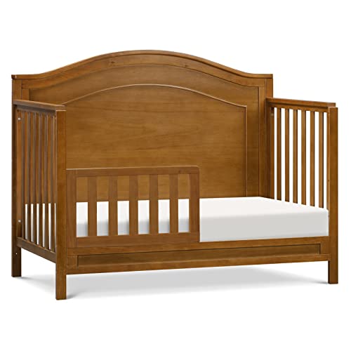 DaVinci Charlie 4-in-1 Convertible Baby Crib - GREENGUARD Gold Certified Convertible Crib to Toddler Bed, Daybed, Full-Size Wooden Bed, Durable, 4 Adjustable Mattress Heights - Chestnut