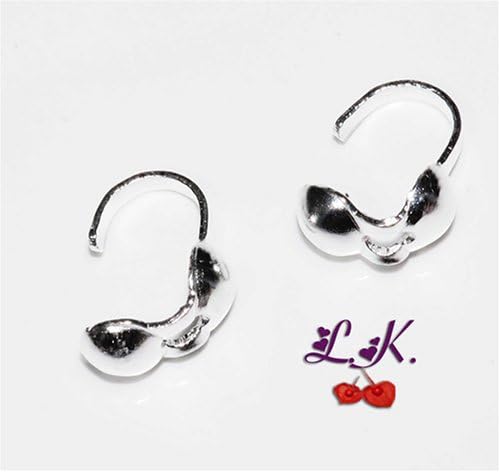 50 Sterling Silver Findings CLAMSHELL / BEAD TIPS 3.5MM CUP