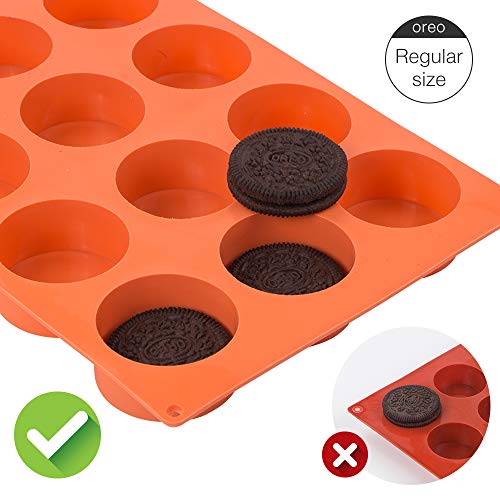 image for Webake Chocolate Cookie Mold, Silicone Baking Molds for Round Cylinder