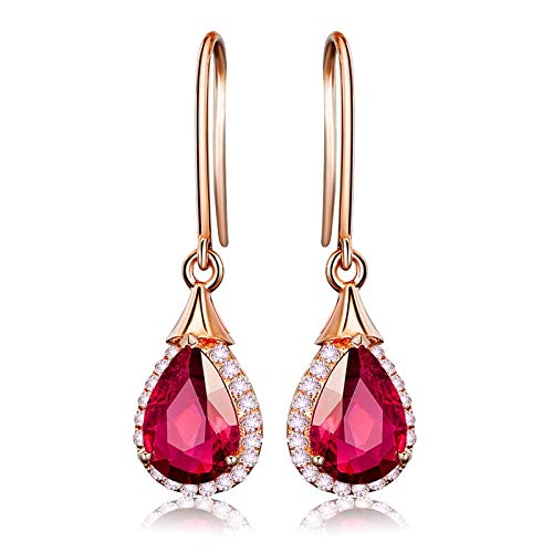 Boucles d'oreilles ruby en argent 925 de haute joaillerie pour un éclat intemporel