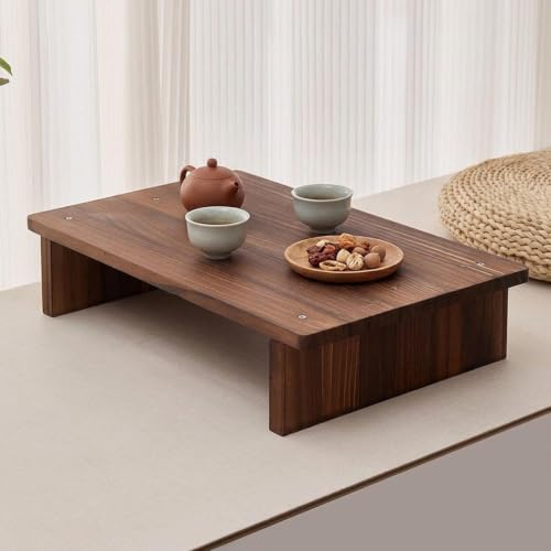 Table basse japonaise pour travailler confortablement au sol et dîner