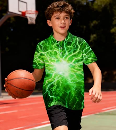 Image of uideazone Boys Polo Shirts Dry Fit Performance Golf Short Sleeve Casual School Uniform Size 5-14