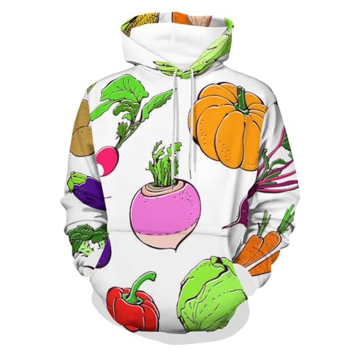 Sweat à capuche légumes UMENG, le pull unisexe idéal pour vos weekends détente