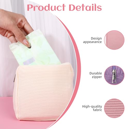 Image of 4Pcs Sanitary Napkin Storage Bag, Portable Period Bag for Teen Girls Woman