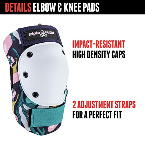Image of Triple Eight Saver Series Pad Set with Kneesavers, Elbowsavers and Wristsavers, Medium, Floral